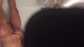 Hidden Cam of Hairy Wife in Shower (Masturbation)