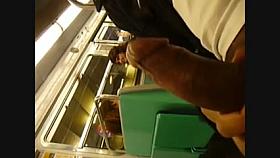 Wanking and flashing in the subway