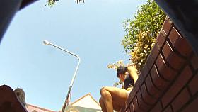 Gorgeous teen amateur upskirt voyeur