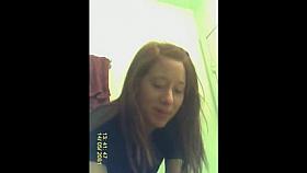 singing and Changing her top showing her nice tits