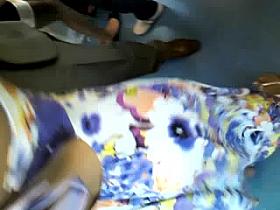 Hot brazilian girl in a dress