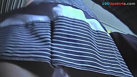 Flabby ass under mini skirt in sexy upskirts video