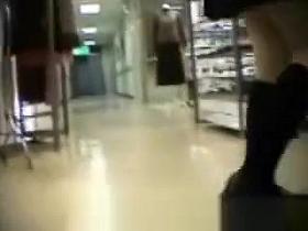 Schoolgirls bending over