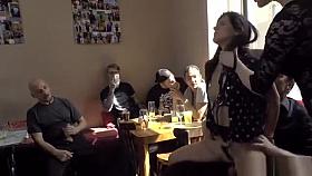 Euro spinner group fucked in public