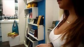 Candid Cleavage Busty Boutique Beauty