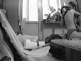 Spy cam lesbo action from two tender and hot girlfriends