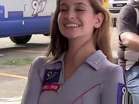 Sexy promotional babes in tight outfits