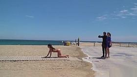 Bare Spanish slave walked on streets