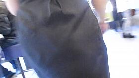 Girl in short dress and stockings out door