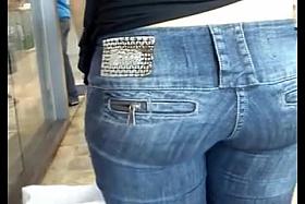 Sexy butt in tight jeans