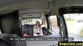 Hairy taxi customer gets cum in her muff pov