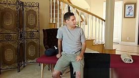 Busty milf rides cock after massage