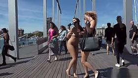 Natural Euro hottie fucked in a bar