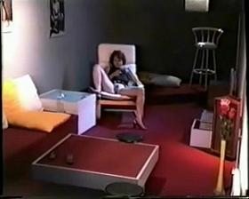 Hidden cam caught my mom home alone rubbing her pussy