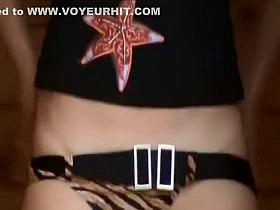 Charming girl caught during park peepee