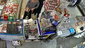 Girl goes naked shopping