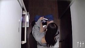 beautiful school girl in toilet2