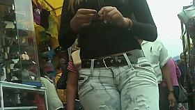 fluffy skirt reveals some meat