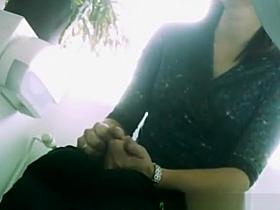 Women caught peeing in office toilet