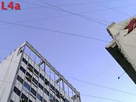 Cute brunettes with juice boxes in an upskirt video with panties