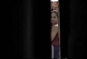 Busty window peeping