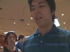 Nasty asian cutie gets pussy vibrated upskirt