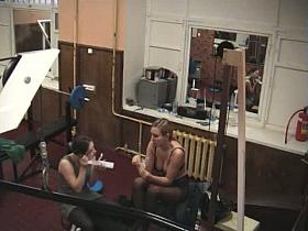 Blonde in gym on hidden camera