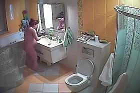 In the toilet to clean wife