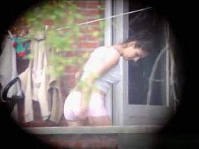 Sexy neighbor workout