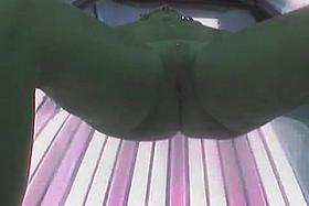 Solarium - very close pierced Pussy