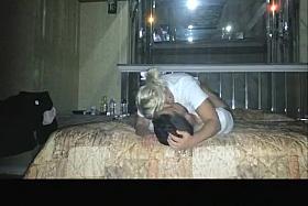 Teen couple in motel