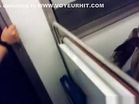 Ebony chick down blouse in subway