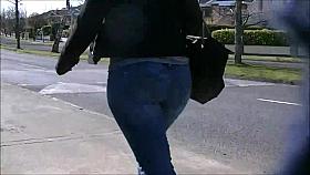 Candid big booty jeans