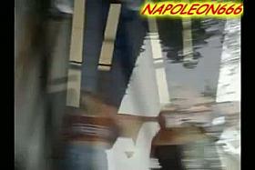 Get a peek up skirt of sexy chick as she shops local stores