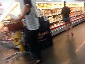 Thick Shorty in Tight Shorts - Candid