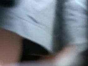 Pussy lips from within the upskirt