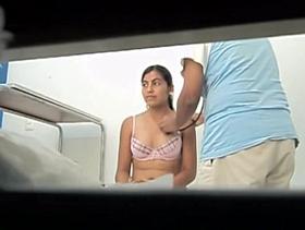 Asian woman got her nude tits spied in medical office