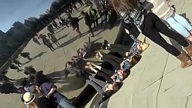 Group of teens in leggings