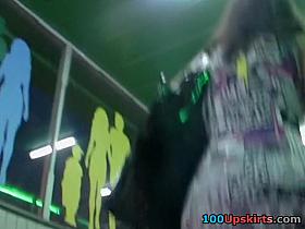 Sassy brunette hair in suit upskirt clip