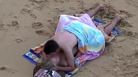 Sexy beach girl in wet crumpled bikini