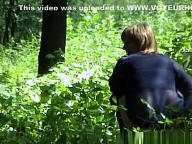 Two women caught by pee voyeur pissing