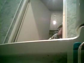 Sexy ass on amateur girl peeing in toilet