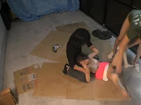 Miyoko's cunt is drilled hard by veiny japanese cocks