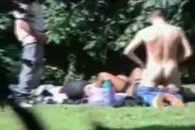 Public park wife sharing