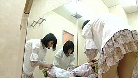 Spy cam in changing room shoots nude girl at the mirror