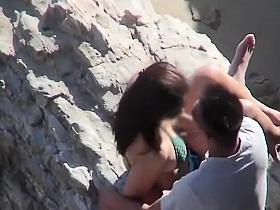 Kissing her gets the man crazy horny