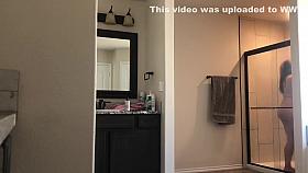 Big booty Neighbor caught on Spy cam