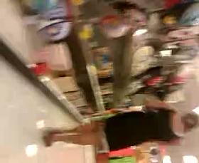 Nice slutty blonde upskirt