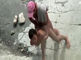 Small breats nudist fucked in beach