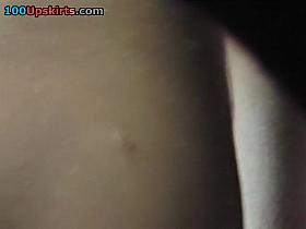 Hot sweetheart filmed by upskirt hunter